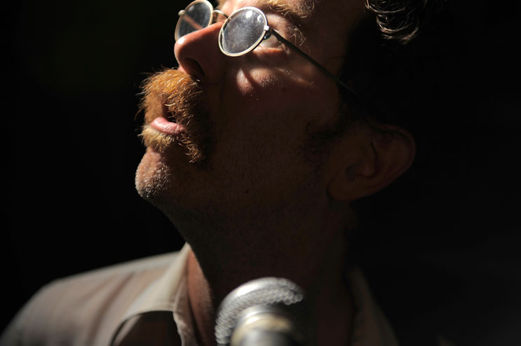 Gregory Hill rehearses with his band The Baby Sitters in the band room in the garage of his Denver home Saturday, June 25, 2011.