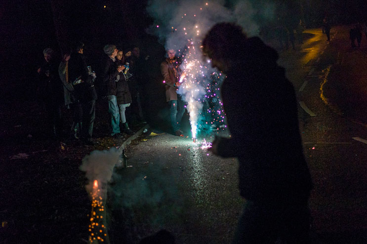 New Year's Eve celebrations at the Friedensengel (Angel of Peace) in Munich, Bavaria, Monday, December 31, 2012.